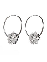 Banjara Jewellery - Wild Daisy Hoop Earrings (Sterling Silver)